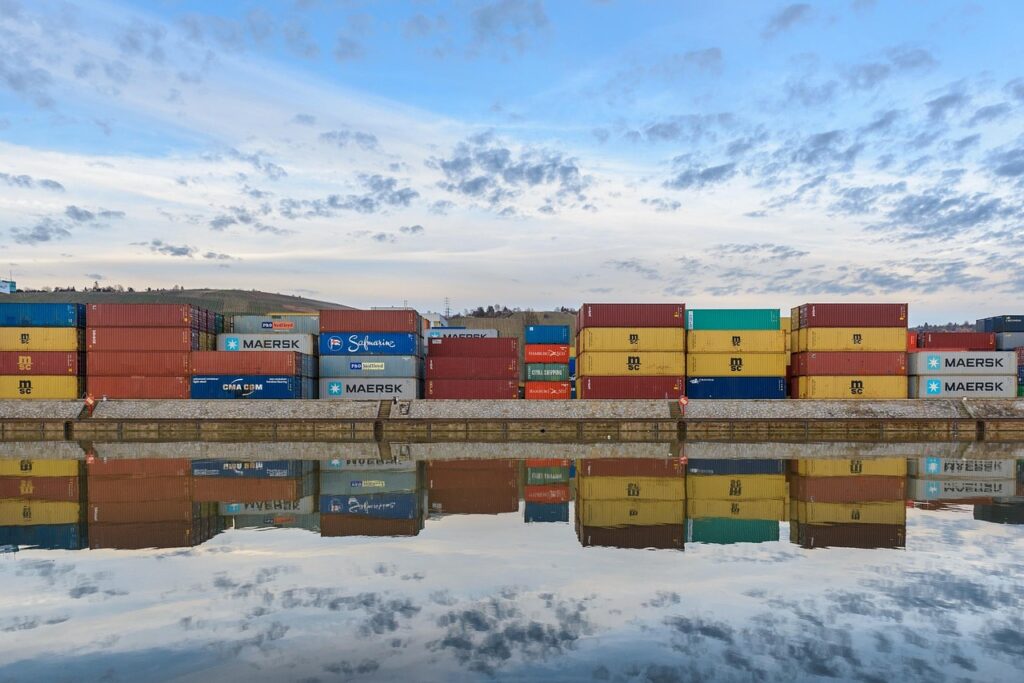 container, port, container terminal, container transshipment point, cargo handling, container handling, neckar, stuttgart, heaven, blue, container, container, container, container, container, port, container terminal, container terminal, stuttgart